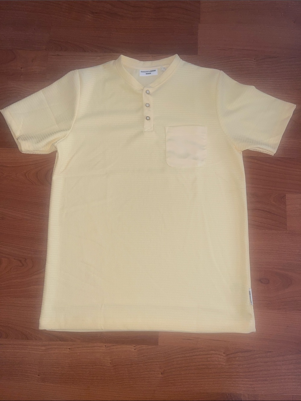 Mens Short Sleeve Tee - Pale Yellow